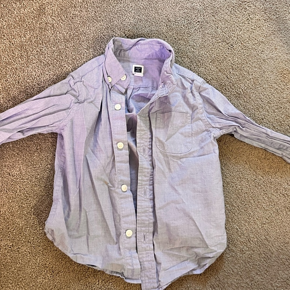Blue Oxford janie and Jack button down 18-24 months